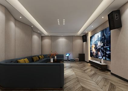 modern video room 3d model