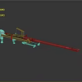 Modern Sniper Rifle With Long Barrel Scope And Metal Components Design