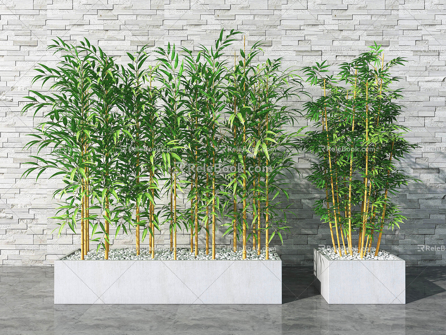 Modern bamboo 3d model