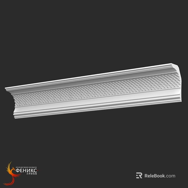 White Decorative Architectural Molding With Textured Patterns For Interior Design 3d model 