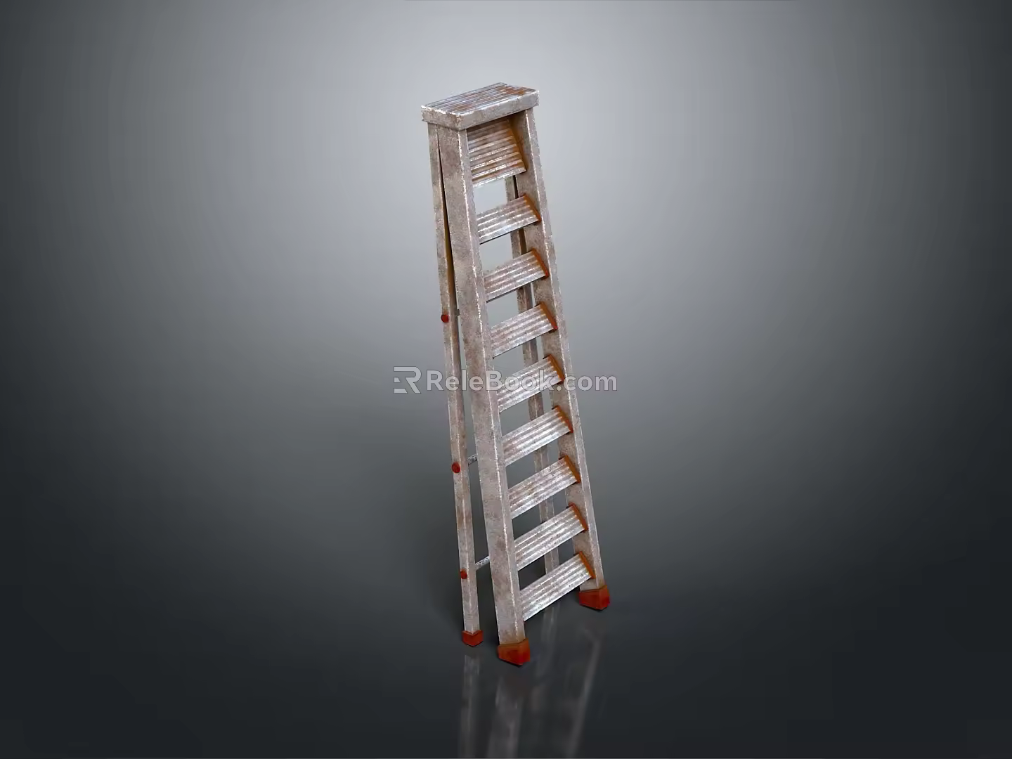 Diving Platform Diving Base Mobile Iron Frame Mobile Iron Ladder Movable Ladder Competition Watch Rack Outdoor Items 3d model