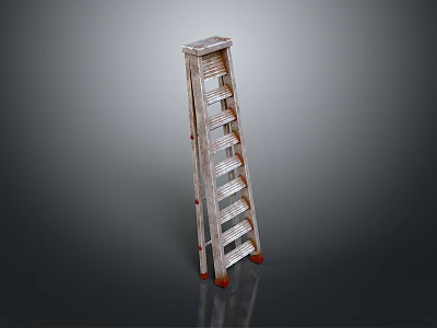 Tranquil Natural Landscape Featuring A Wooden Ladder In Outdoor Scenery 3d model