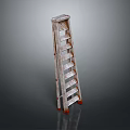 Diving Platform Diving Base Mobile Iron Frame Mobile Iron Ladder Movable Ladder Competition Watch Rack Outdoor Items 3d model