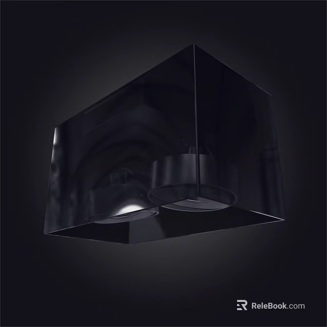 Modern Black Ceiling Light With Sleek Glass Design And Contemporary Style 3d model 