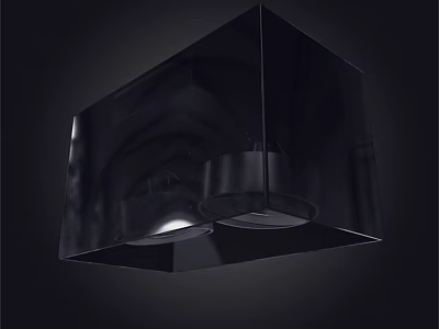 Modern Black Ceiling Light With Sleek Glass Design And Contemporary Style 3d model