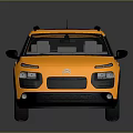 Yellow SUV Car With Black Roof Rack Alloy Wheels And Modern Design
