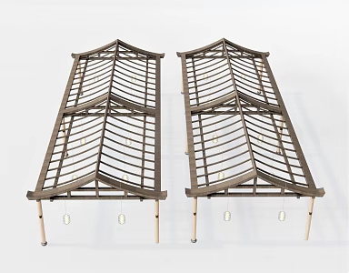 New Chinese pavilion shack roof 3d model