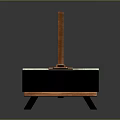 Wooden Easel Displaying Abstract Painting With Colorful Blend And Vibrant Texture