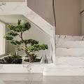 New Chinese style landscape sketch staircase landscape 3d model