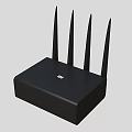 Xiaomi Black Wireless Router with Four External Antennas and Modern Sleek Design