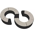 Modern Outdoor Chairs With Circular Modular Stone Seating Design For Patio