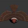 Modern sparrow, finch, bird 3d model