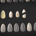 Different Types of Sunflower Seeds Including Shelled and Unshelled with Various Colors