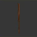 Classic Wooden Room Divider With Vertical Slats And Sturdy Base