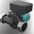 Industrial Solenoid Valve With Black Green Body And Hexagonal Connectors