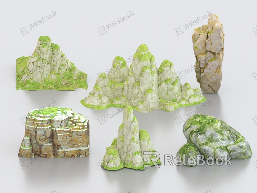 rockery landscape stone stone cartoon rockery stone cartoon landscape stone model