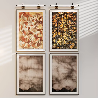 Modern Light Luxury Hanging Painting 3d model