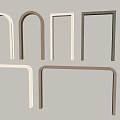 Modern Decorative Arches With Wooden And White Finishes For Interior Design