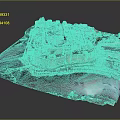Ancient Castle Model Showcasing Detailed Stone Walls Surrounding Buildings And Waterfront