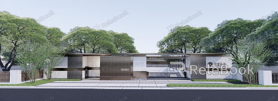 Modern Gate Community Atmospheric Entrance Gate House Guangguan model