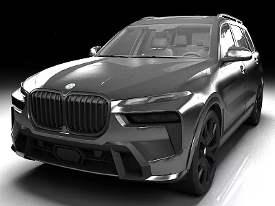 Luxury Silver SUV With Bold Front Grille And Modern Sporty Design 3d model