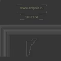 White Decorative Molding Component With Multi Layered Structure For Interior Design