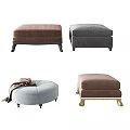 Modern sofa stool 3d model