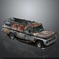 Old Rusty Truck With Weathered Exterior And Aged Metal Body Design