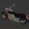 Motorcycle Two-wheeled Motorcycle Cross-country Motorcycle Road Race Motorcycle Motor Vehicle Transport 3d model