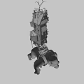Game Movie Fantasy Creature Character Carrying Back Mounted Complex Architecture