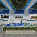 Military Themed Exhibition Hall With Wall Mounted Weapons Aircraft Models And Digital Screen