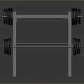 White Weight Rack With Black Weight Plates For Home Gym Fitness Use