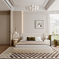 French Style Home Bedroom 3d model