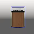 Modern Wooden Cylindrical Bedside Table With Black Trim Top And Decorative Items