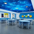 Modern classroom science and technology classroom 3d model