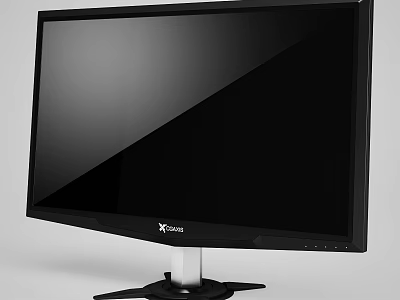 XGAUSA Black Computer Monitor With Sleek Stand And Modern Design 3d model