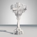 Smart Machine Mecha Industrial Design With Metallic Structure And Mechanical Components
