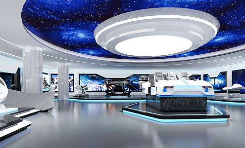 Modern Exhibition Hall Science and Technology Exhibition Hall 3d model