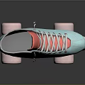 Stylish Turquoise High Top Roller Skates Featuring Pink Lining White Laces And Pink Wheels