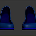 Blue High Heel Shoes Shiny Glossy Design Stylish Look With Reflective Sole And Modern Appeal