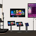 Song machine KTV song machine microphone display self-service machine microphone 3d model