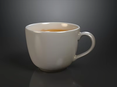 Modern Cozy Sofa And Tea Table Set With White Ceramic Coffee Cup For Every Family 3d model