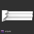 White Decorative Molding For Interior Architectural Design With Curved Details And Smooth Surface