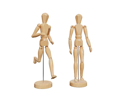 Modern ornaments Wooden ornaments 3d model