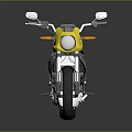 Stunning Modern Yellow Motorcycle With Sleek Body Black Seat And Alloy Wheels