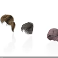 Woman Wearing Different Fashionable Wigs With Various Colors And Styles