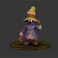 Game Movie Character With Yellow Large Hat Blue Coat Red Gloves Shoes And White Eyes