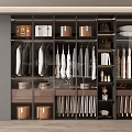 Modern Wardrobe Interior Organization With Hanging Rods Drawers Storage Bins And Glass Doors