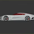Renault Futuristic Concept Car With Silver Body Red Roof And Sleek Design