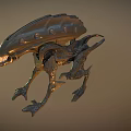 Game and Movie Character Sci Fi Alien Creature With Metallic Exoskeleton And Multiple Limbs 3d model